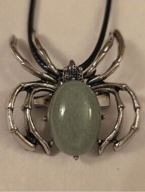 Genuine JADE Spider Necklace Brooch combo Can be either Brooch  Necklace